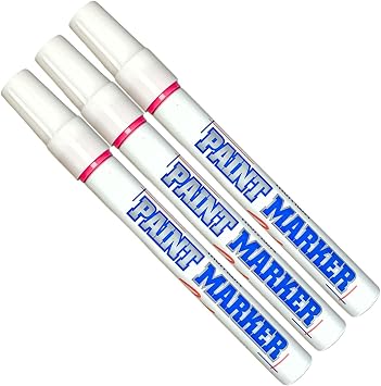 Paint Markers Oil-based Pen Permanent Waterproof Car Tire Tread Rubber Metal - 3 pcs Pink