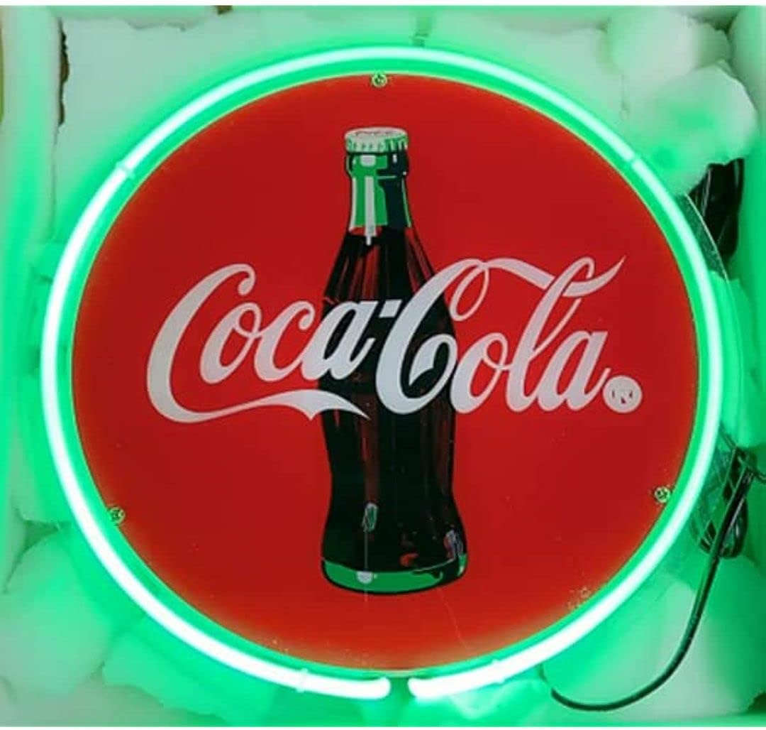 12inx12in Coca Coke Bottle Neon Sign Acrylic Beer Pub Bar Handmade Wall Decor Neon Light