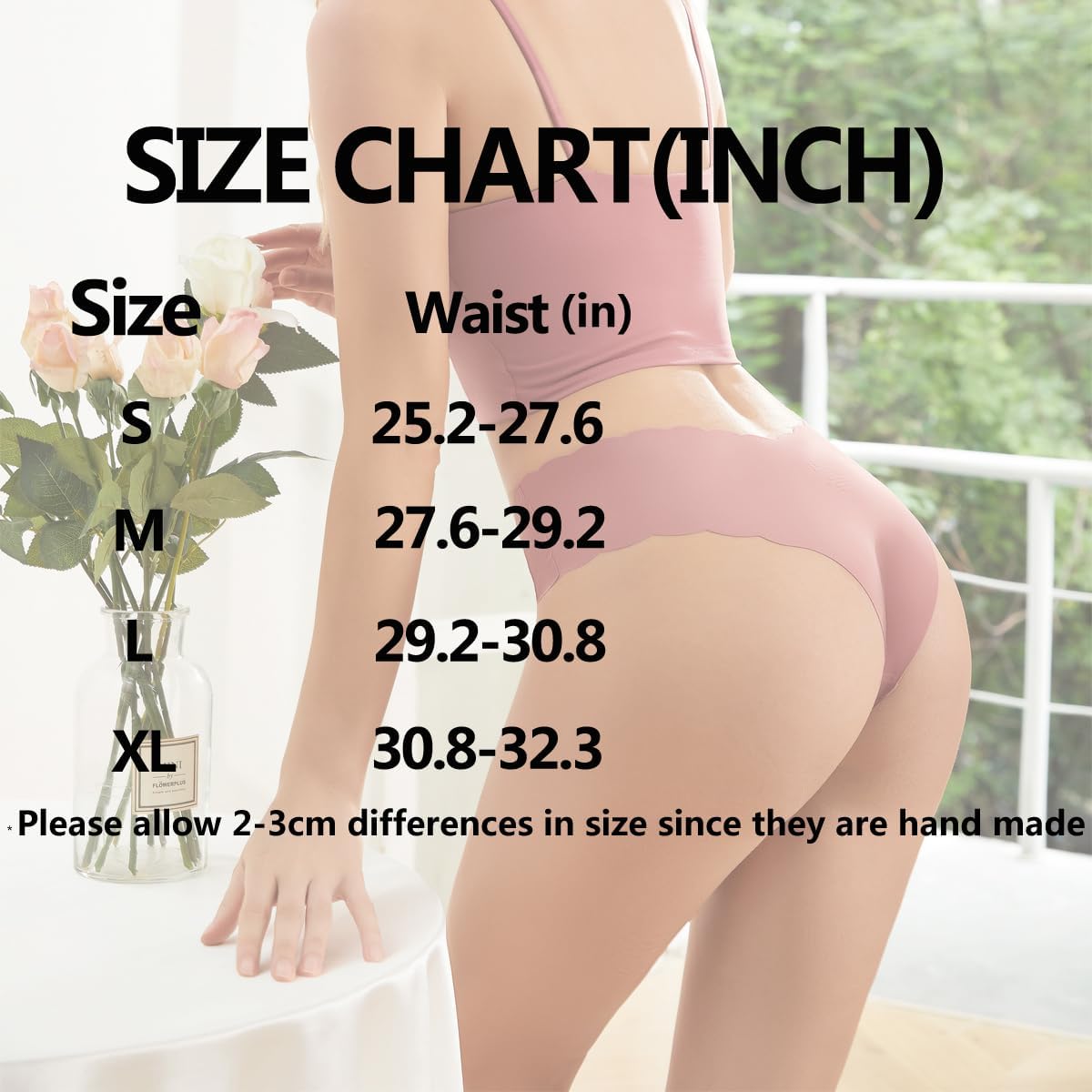 YaoKing Women's Seamless Underwear, Soft Stretch V Cut Cheeky Hipster Briefs, Invisible No Show Bikini Panties 4 Pack, S-XL