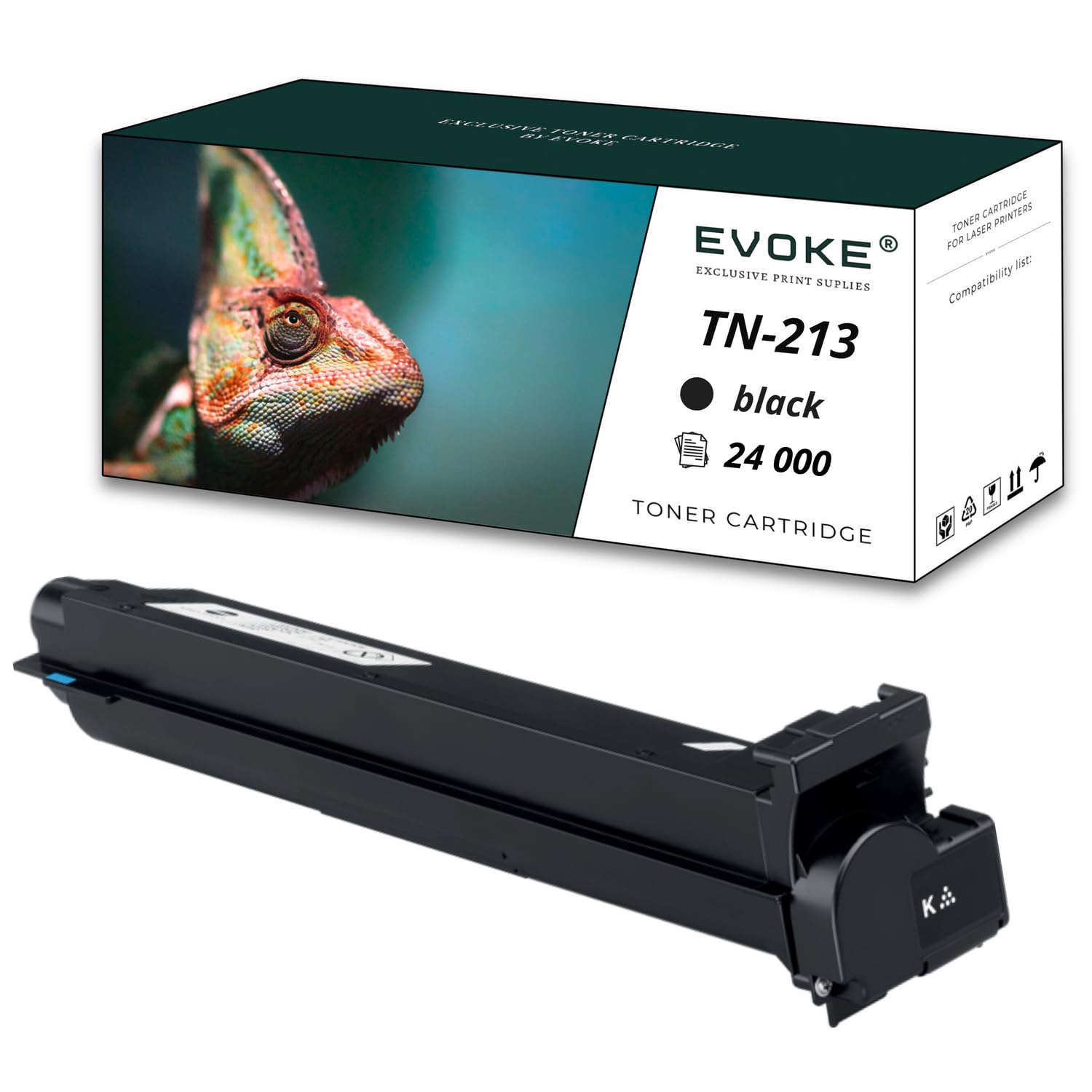 EVOKE TN213 TN-213 Toner Kompatybilny z Konica Minolta C203 C253 C353 (Zestaw CMYK) 81000 Stron
