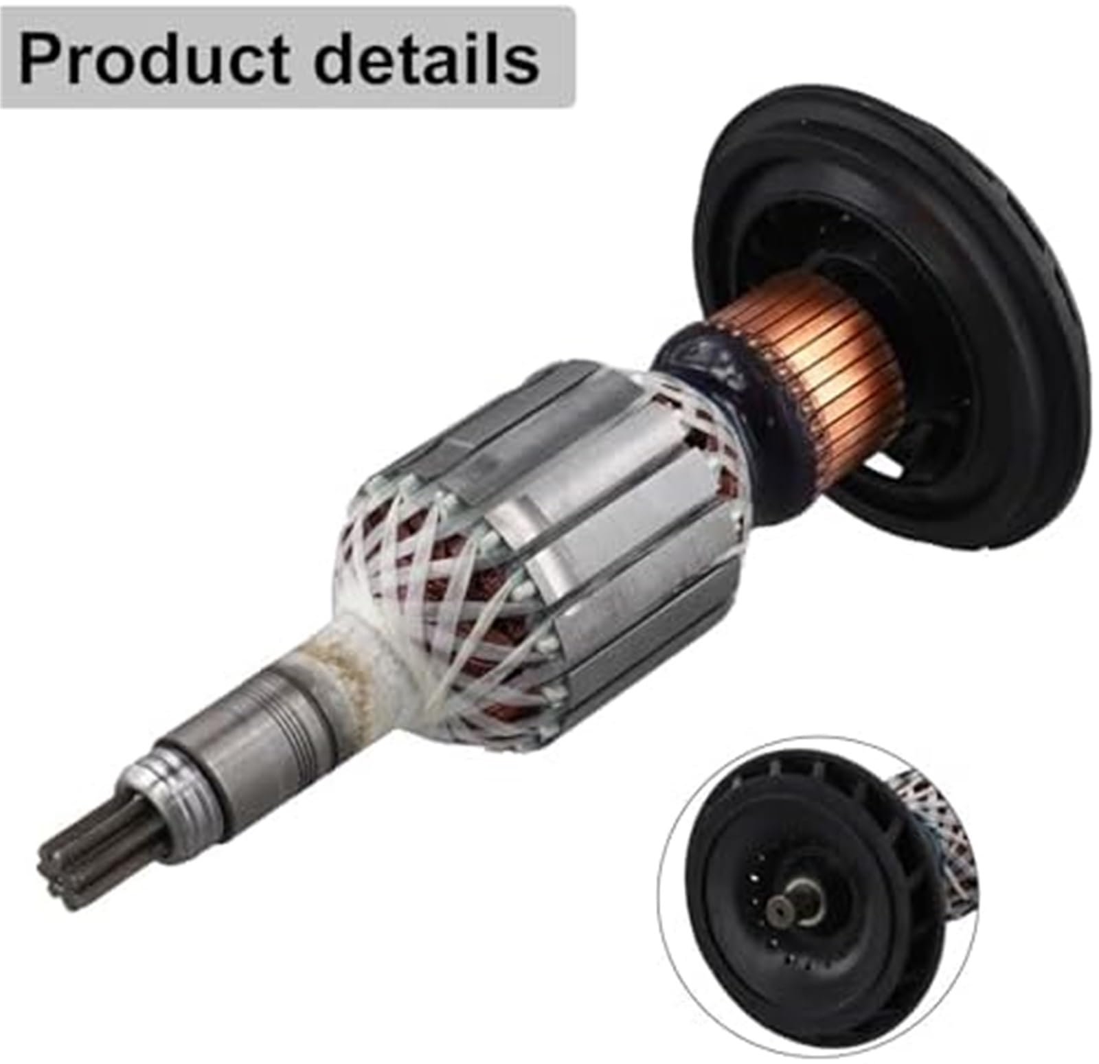 Rotor de alto rendimiento for martillos demoledores GBH11DE y GSH11E. Compatible con varios modelos. Unidad de rotor de armadura de repuesto