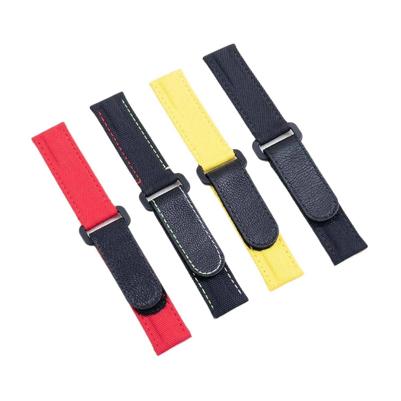 Run Ken Bracelet de montre ajustable en nylon, tissu et cuir, 20 mm ou 21 mm, compatible avec les bracelets.