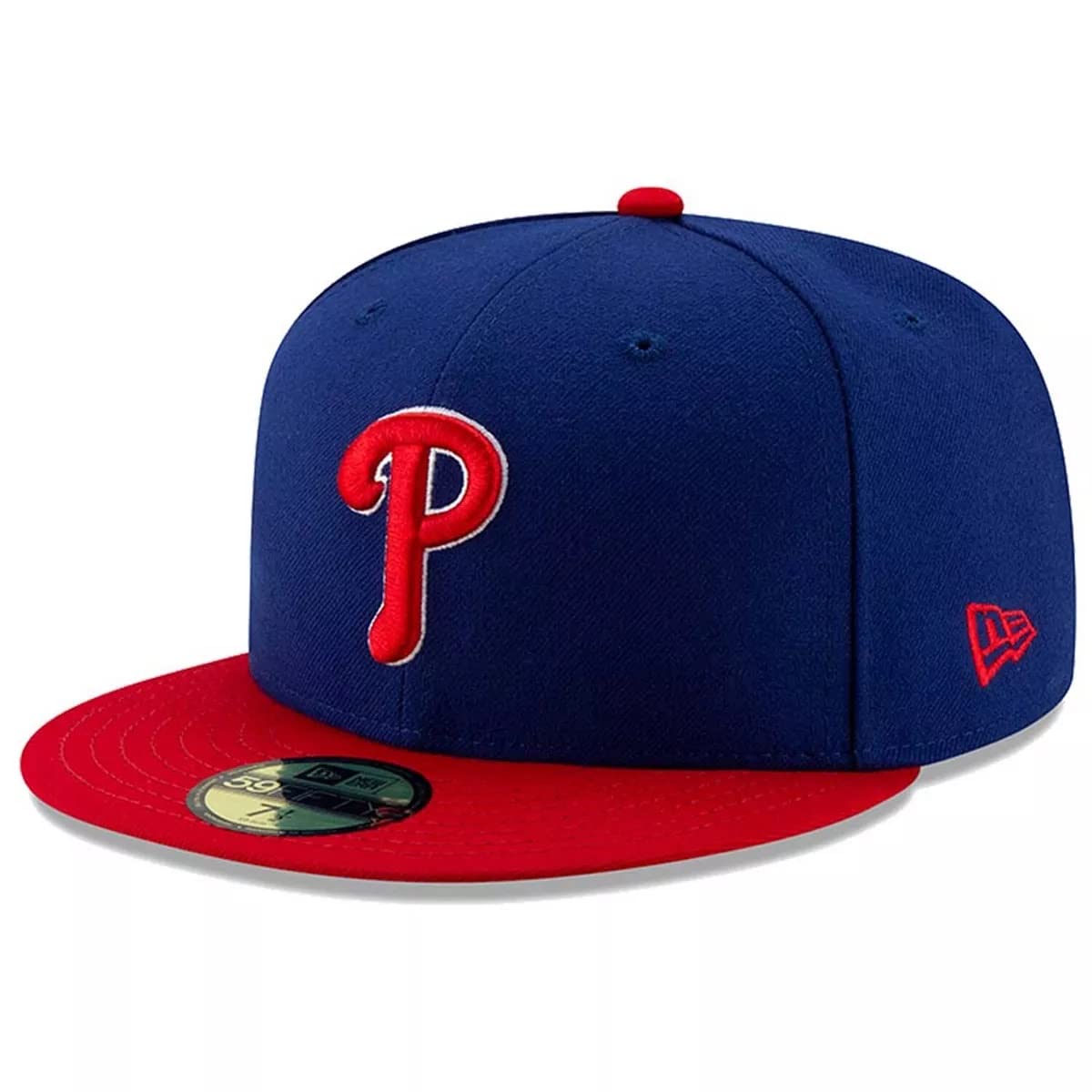 New Era MLB 59FIFTY 2-Tone Authentic Collection Fitted On Field Game Cap Hat (as1, Numeric, Numeric_7_and_7_eighths, Philadelphia Phillies)