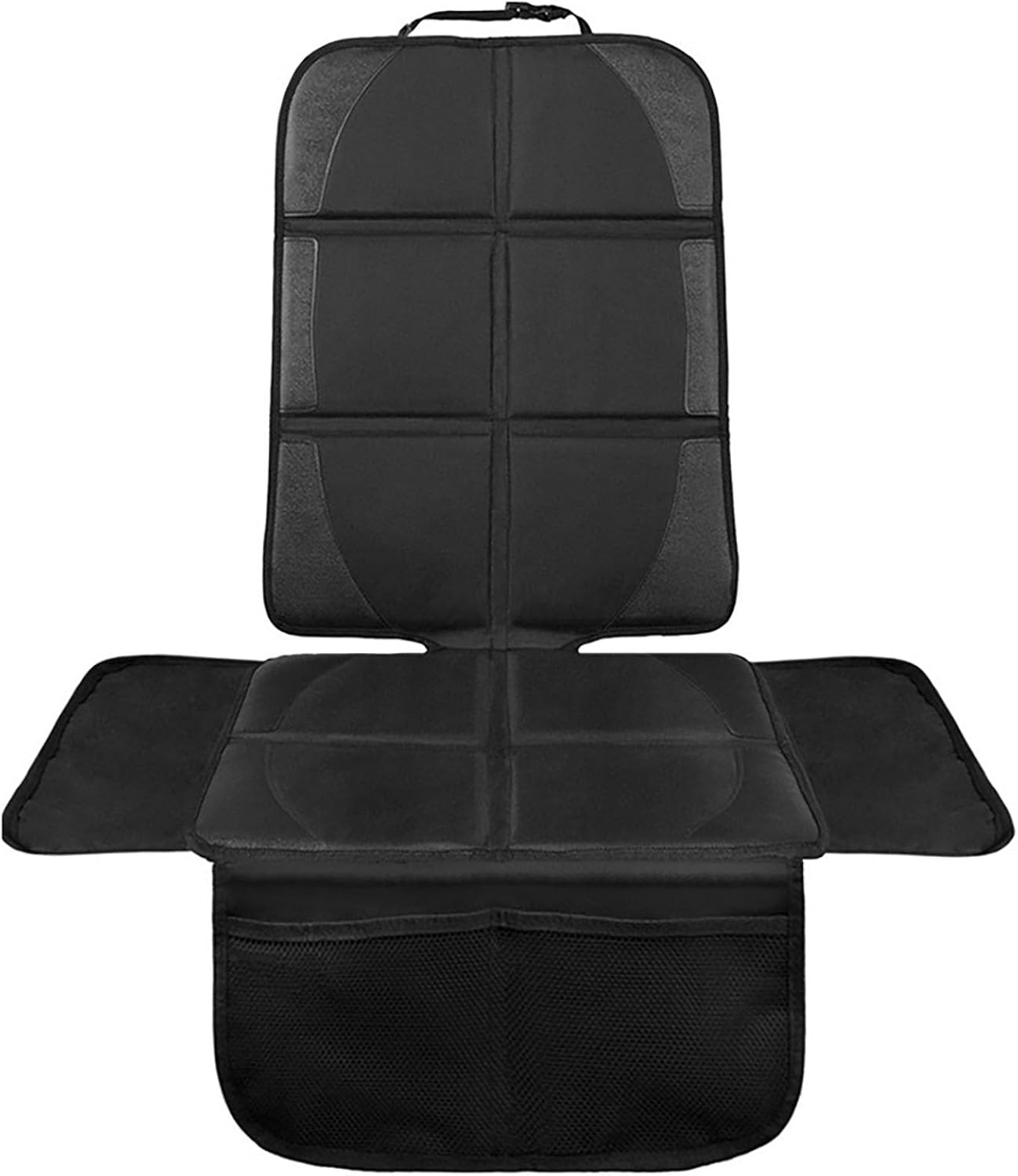2Pcs Child Car Seat Protector for BMW 6er M6 E63 E64 F06 F12, Car Seat Cover with Thick Padding, Non-Slip Backing and 2 Mesh Storage Pockets, Protect Child Seats, Universal Size,1pcs