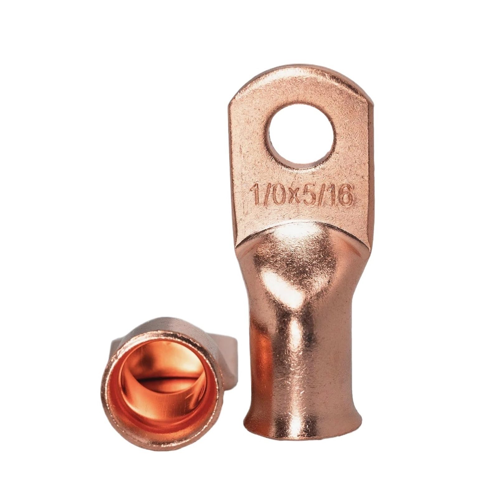 10/25 pièces 1/0 AWG jauge câble en cuivre nu cosses anneau sertissage connecteurs de bornes 1/4 "5/16" 3/8 "1/2"(M8,25pcs)