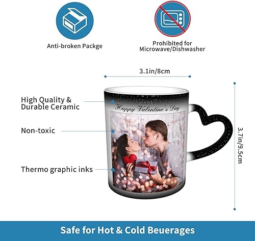 Miniatura 9 de Taza mágica personalizada sensible al calor que cambia de color cielo estrellado taza de café personalizada con nombre de foto taza personalizada