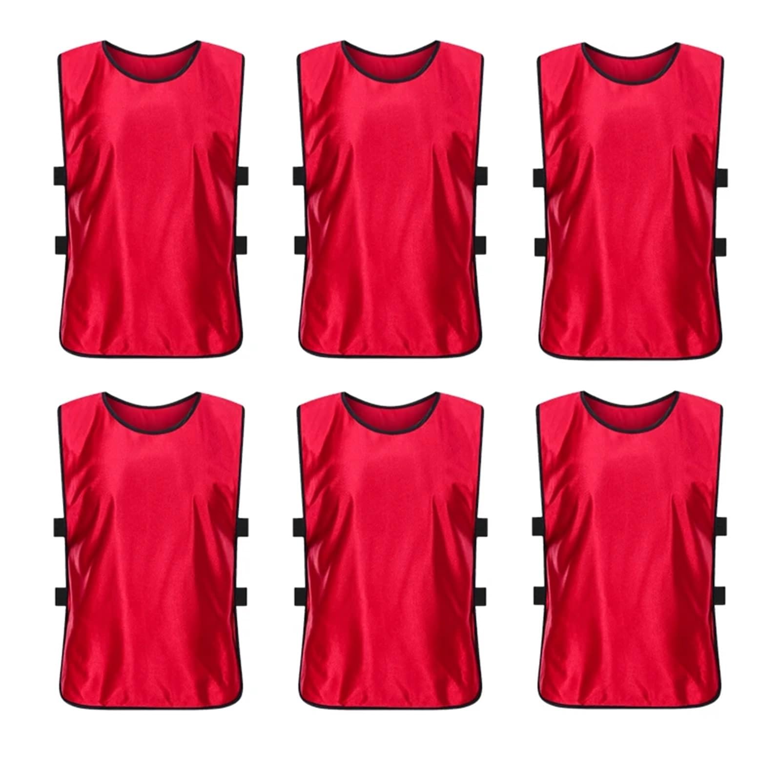 Sports Petos de Entrenamiento 6 camisetas de fútbol for entrenamiento deportivo, de malla, sueltas, for baloncesto, críquet, fútbol, ​​voleibol, rugby, accesorios deportivos.(Orange,175cm above)