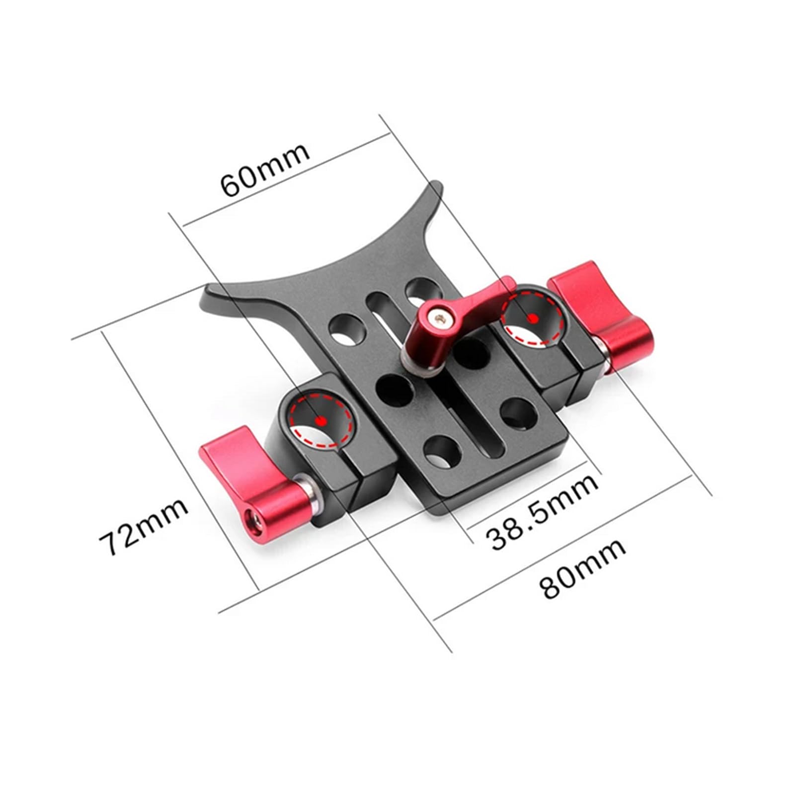 15mm Rod Lens Support Y-Bracket Lens Support Bracket for DSLR Camera Shoulder Rig with 15mm Rods