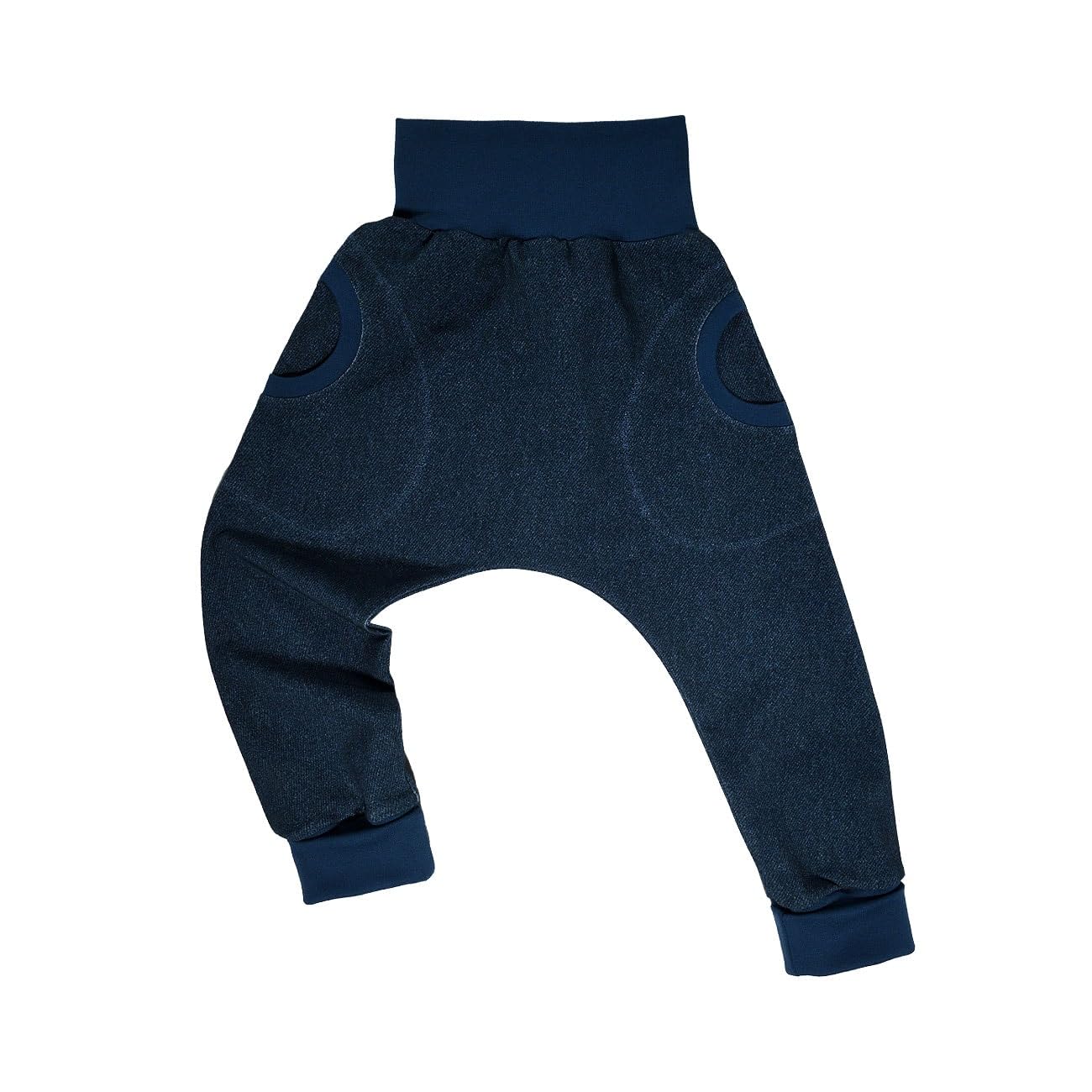 "SÜSSE ZWERGE" Pumphose Denim Look - aus French Terry - Geschenk Geburt Babyparty - handmade in Deutschland - Öko Tex Zertifizierte Stoffe