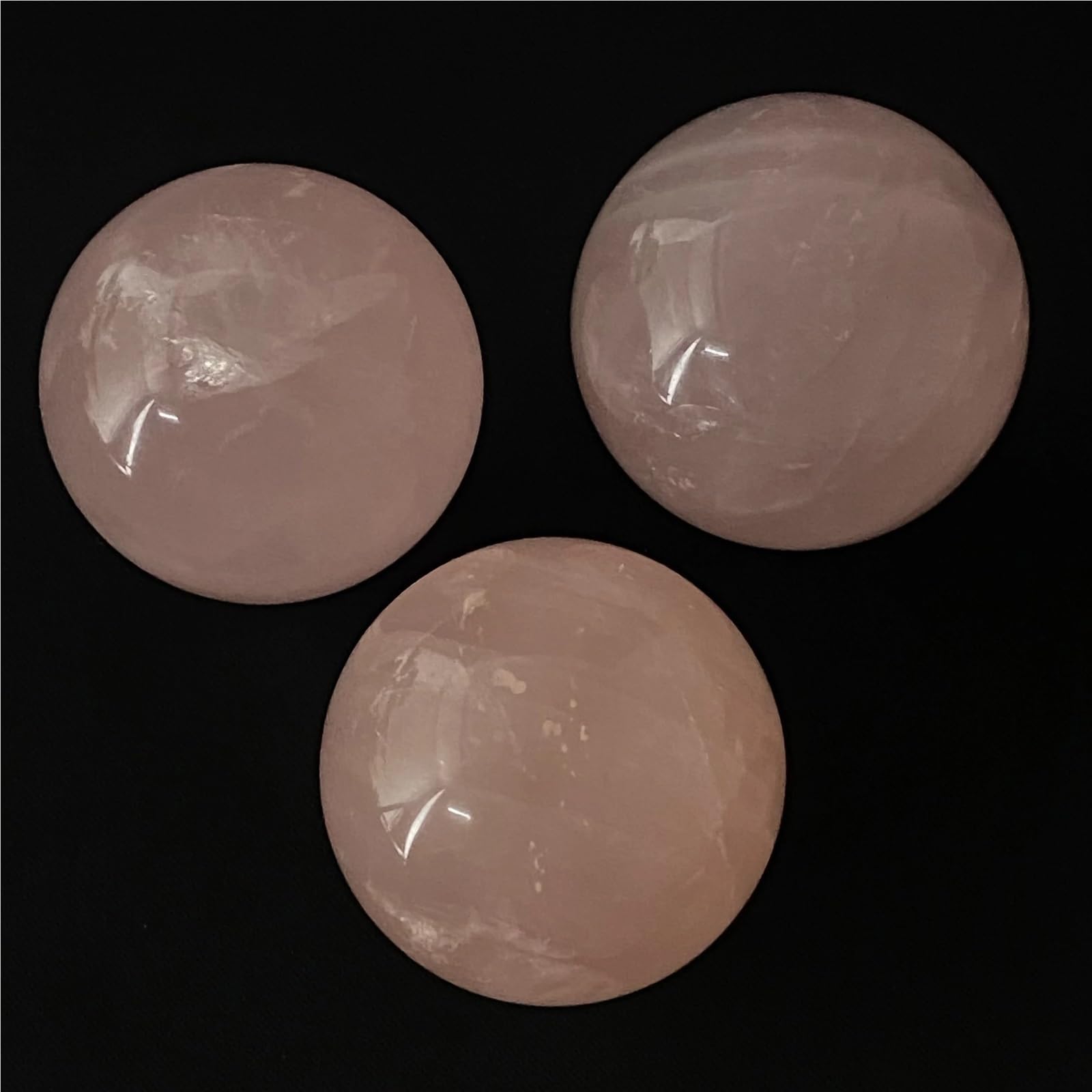 Bolas De Cristal Decorativas Bola de cristal rosa Natural, energía de cuarzo, bendiciones propicias, adornos Feng Shui, decoración del hogar Para La Decoración Del Hogar, La Meditación(164g-46mm)