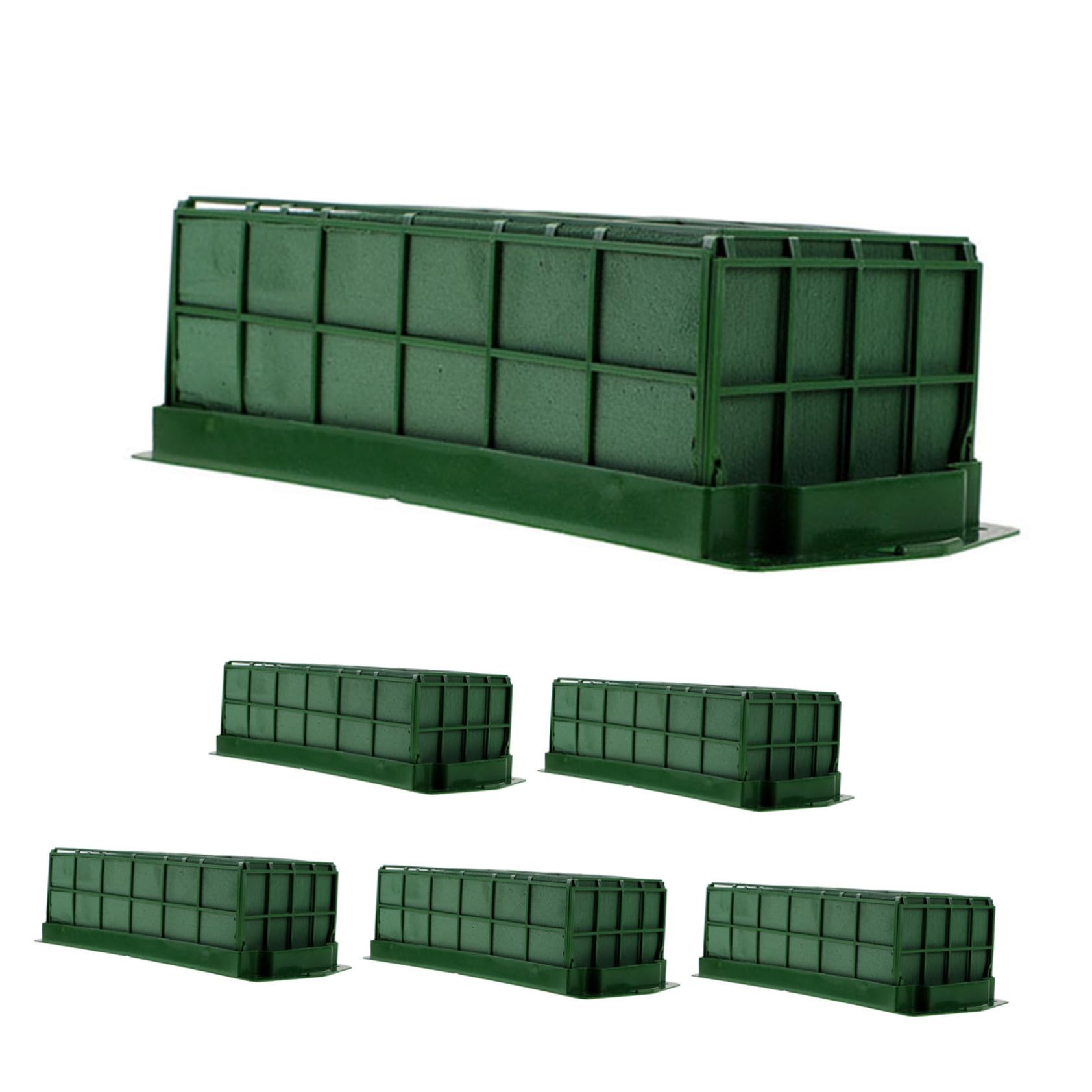 Uonlytech 6 Szt. Prostokątne Klatki z Pianki Do Kwiatów Stabilne Koszyki Kwiaty Do Dekoracji Stołu i Ściany Akcesoria Florystyczne Kwiatowych DIY Floral Mud Holder