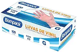 Luva Vinil Bompack C/Po G C/100