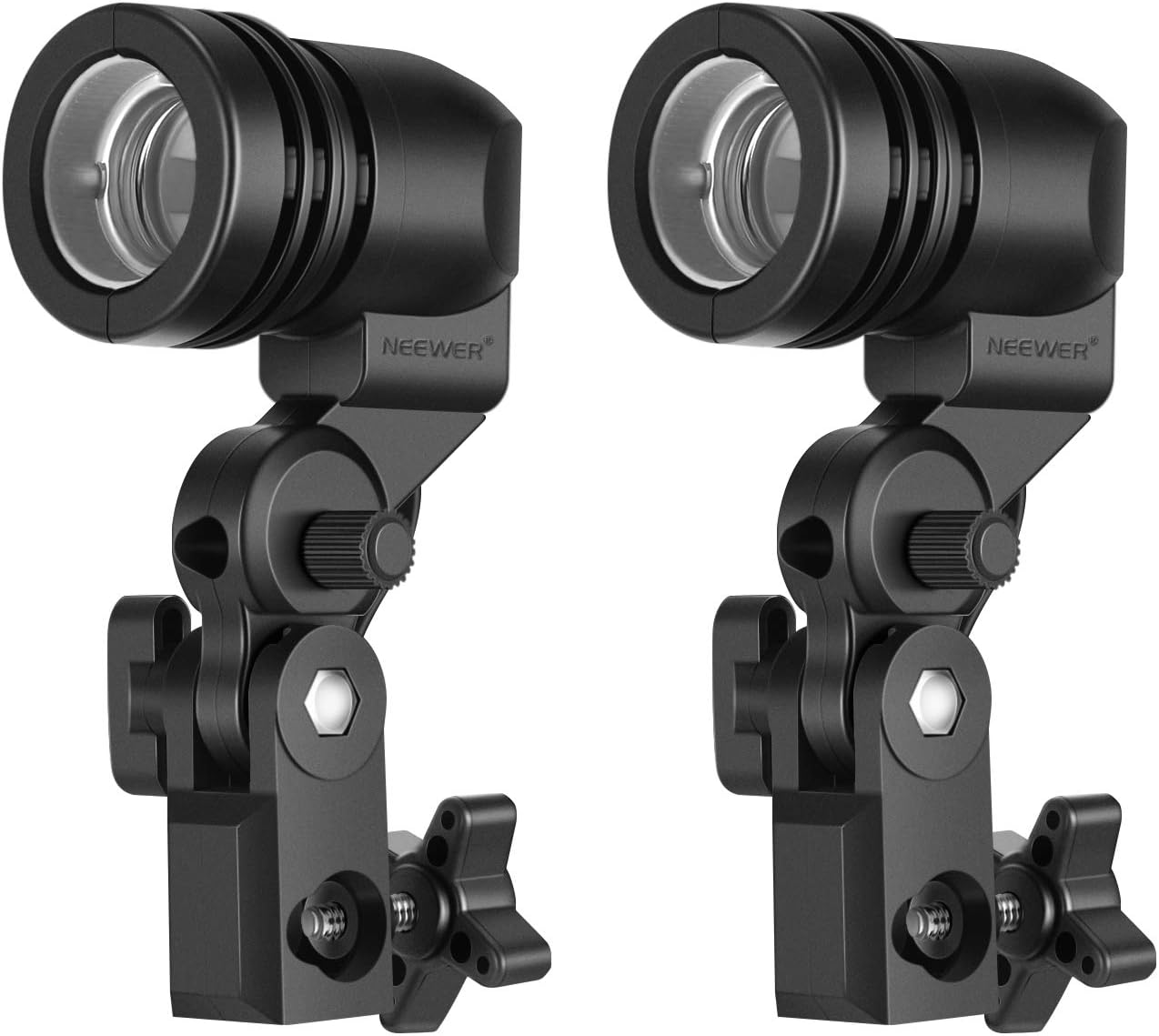 NEEWER E27 Lamp Holder with Light Stand Mount Umbrella Holder, Photography Studio AC Socket for Lamp Bulb Light Stand, 2 Packs