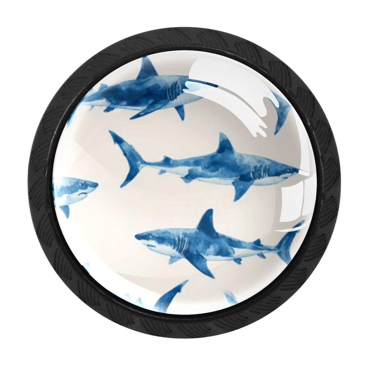 HEOEH 4 PCS Kitchen Cabinet Knobs, Shark Drawer Knobs Dresser Handles