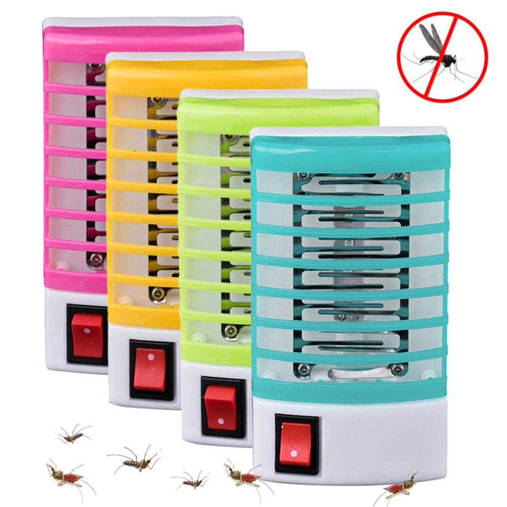 Mosquito Killer 2 Piezas Lámparas para Matar Mosquitos Enchufe LED Mosquito eléctrico Mosca Insecto Trampa para Insectos Lámpara Nocturna para Matar Luces Iluminación Color Aleatorio