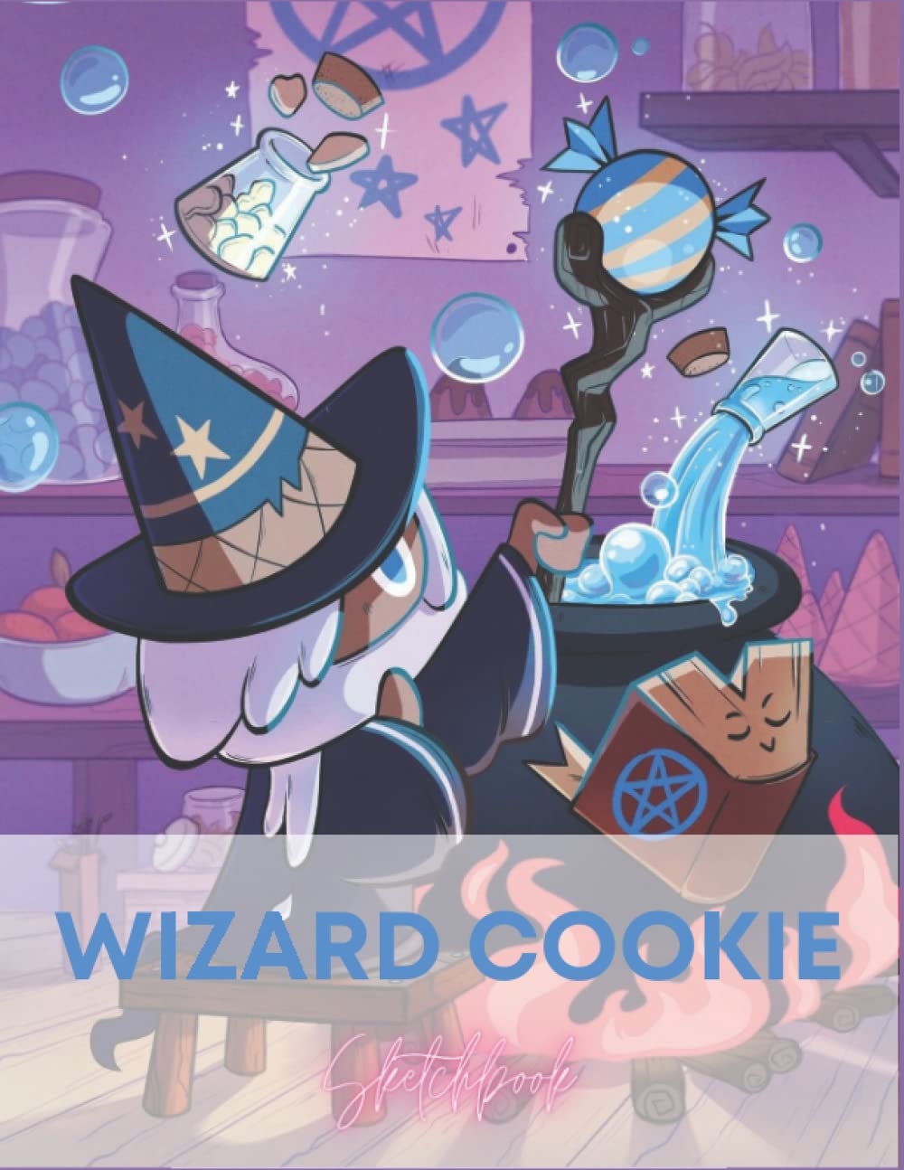 Wizard Cookie Sketchbook: Cookie Run Kingdom Sketch Book, Perfect Size 8.5x11 inch, 120 Pages, Gifts For Drawing, Sketching, Dooling and Painting