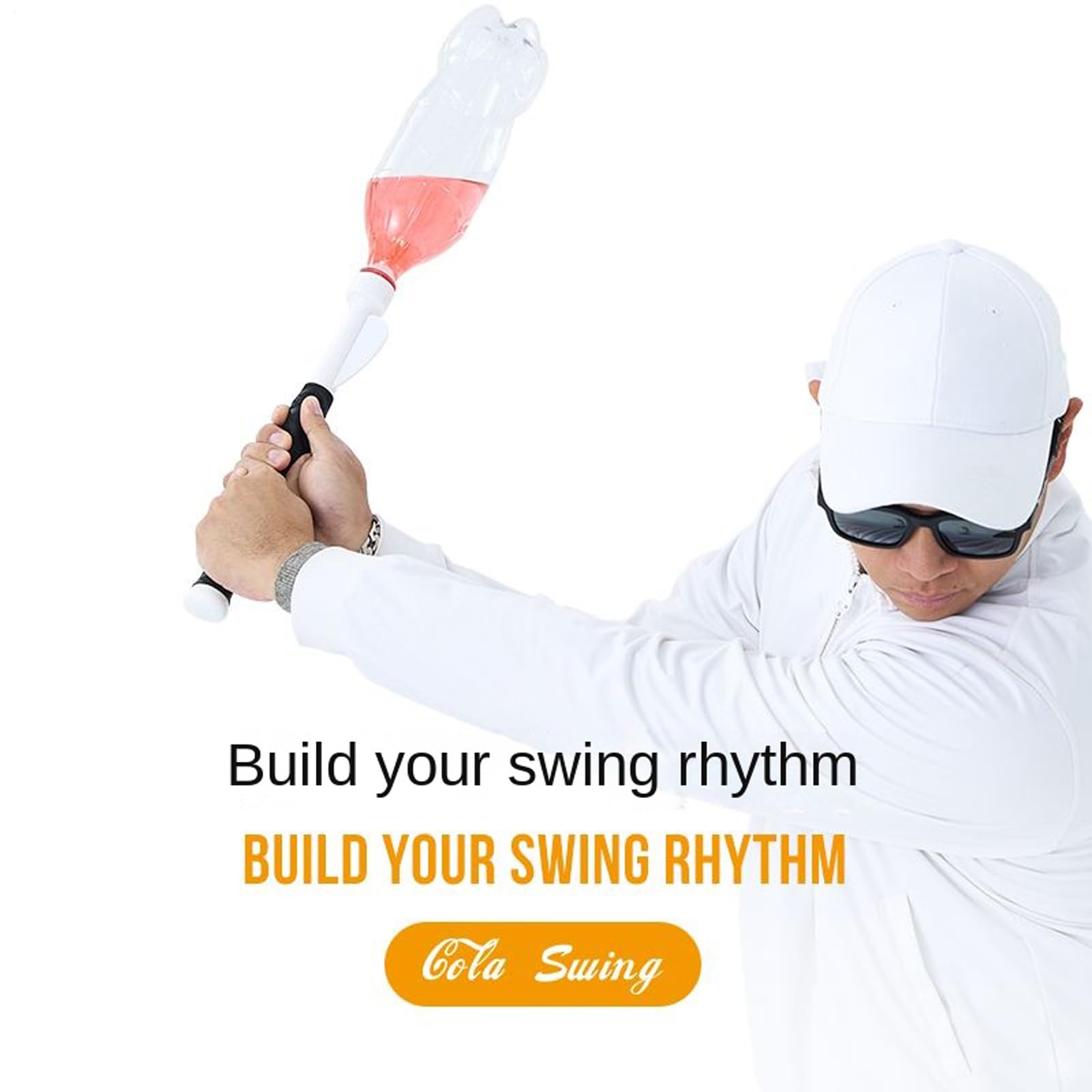 Golf Swing Trainer Práctica Ponderada Ajustable | Palos de Alineación para Golf para Principiantes Hombres Mujeres Deporte en Casa Interior Apartamento Jardín