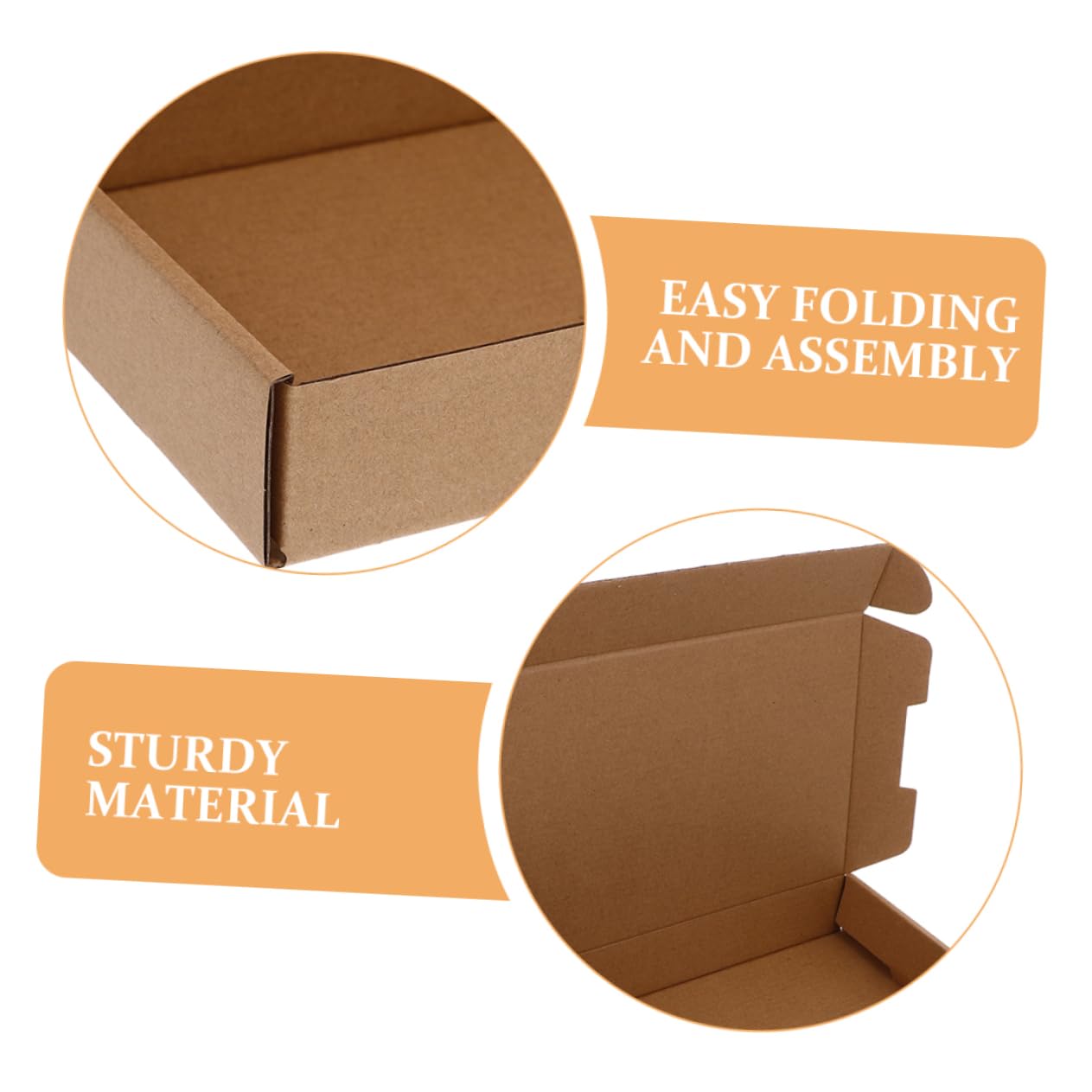 Caja de Cartón para Embalaje 20 Piezas de Papel, Caja de Envío | Interior Amplio y Uso Versátil, para Equipaje de Avión y Empaquetado, Formato Cuadrado
