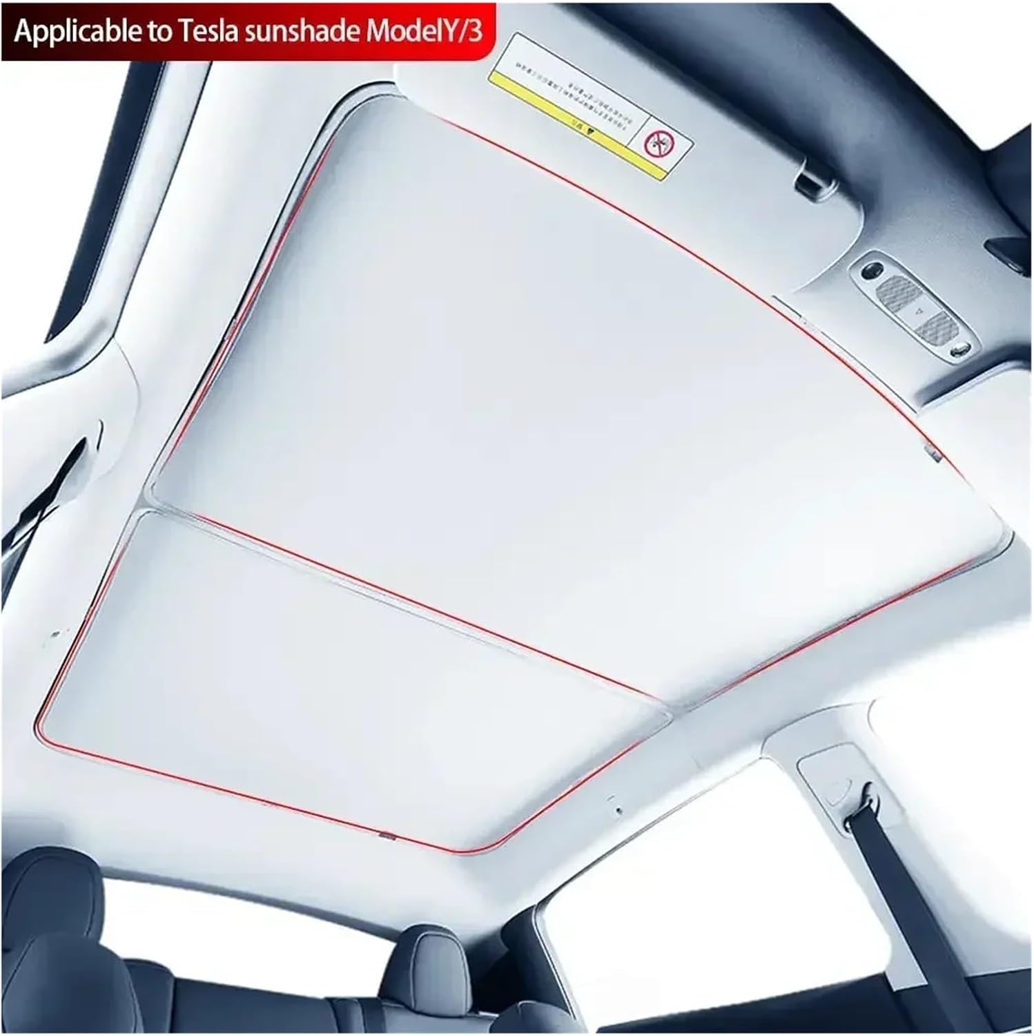 2PCS Car Glass Roof Sunshade Sun Protection Sunroof Covers Sunroof Front Rear Glass Skylight Summer Cooling Compatible with Tesla Model 3 Y(for Model Y Grey)