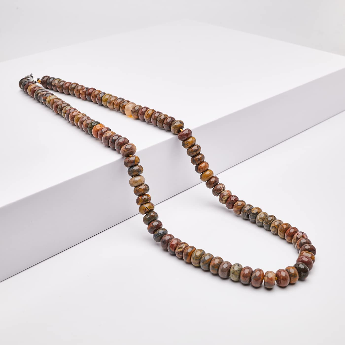 Collar de Cuentas para Hombre | Collar de Cristal Curativo de Piedras Preciosas Naturales de 8 mm Para Hombres Hecho a mano para Hombres