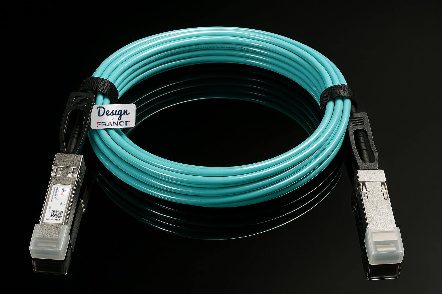 Elfcam® - 2m Cavo in Fibra Ottica OM3 SFP+ a SFP+ AOC 10Gbit/s,Compatibile con SFP-10G-AOC e Freebox Ultra (2 Metri)