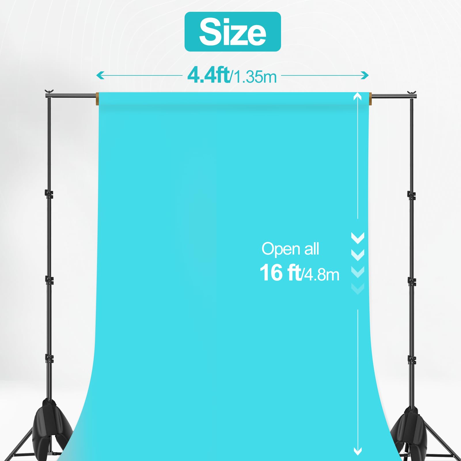 Emart Matte Seamless Photography Background Paper, 4.4x16FT Paper