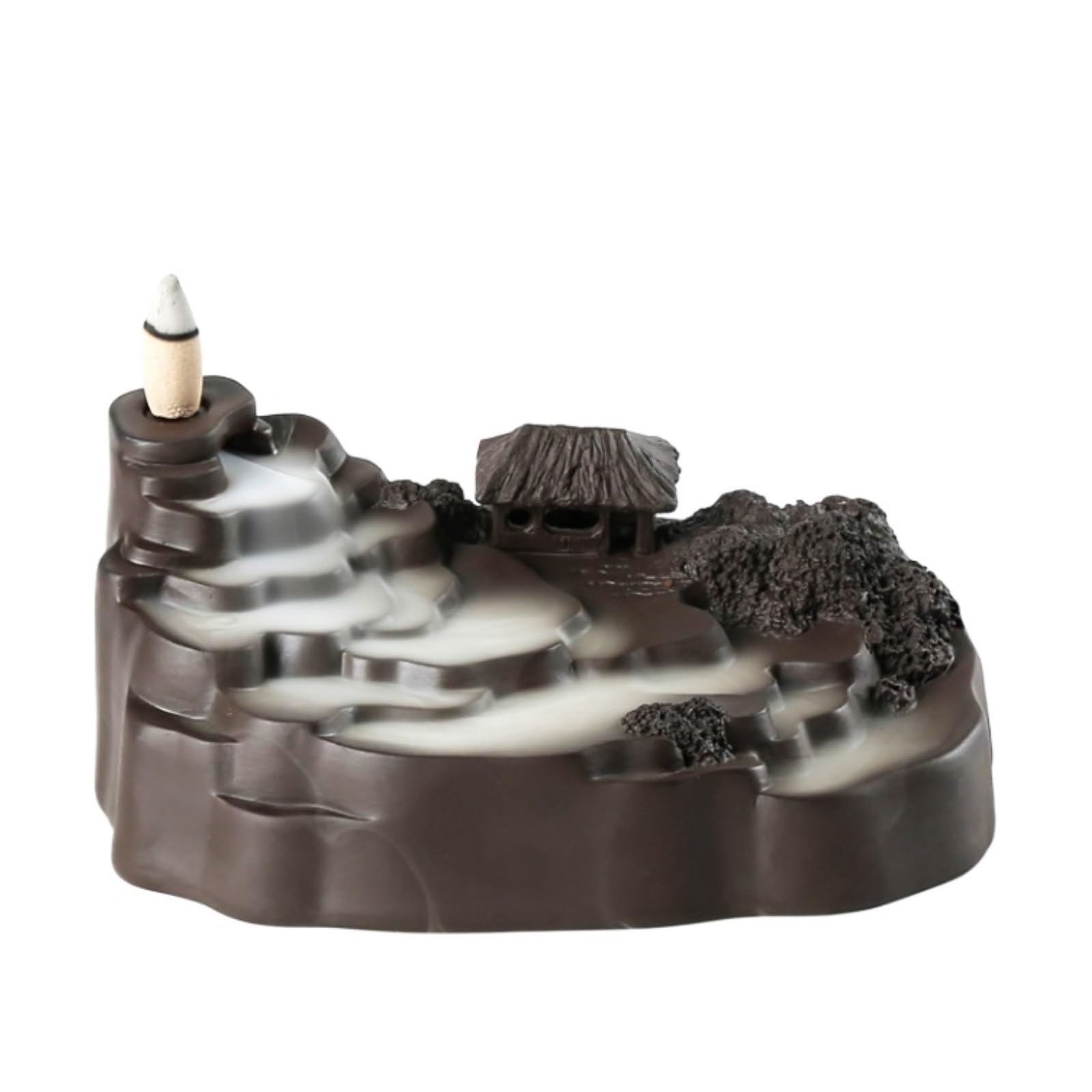 Bruciatore per Incenso Bruciatore di Incenso Affumicato in Legno Sandalo. Profumo Creativo Sigaretta Che Scorre con Sabbia Viola Famiglia Ufficio