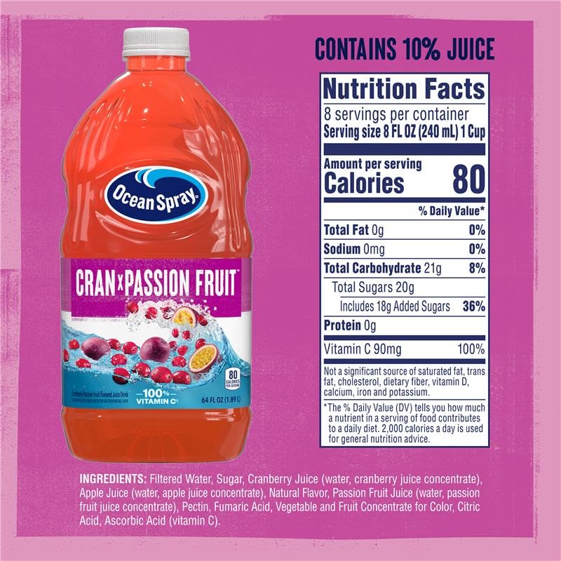 Ocean Spray Cranberry Passionfruit Juice Drink 64oz - $3.67 - Image 2