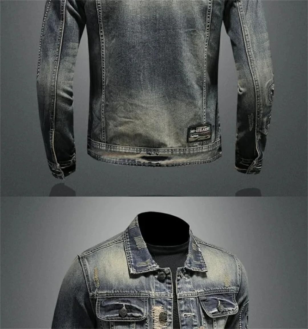 Męska zimowa kurtka dżinsowa trencz trencz kurtka kurtka klasyczny styl denim płaszcz