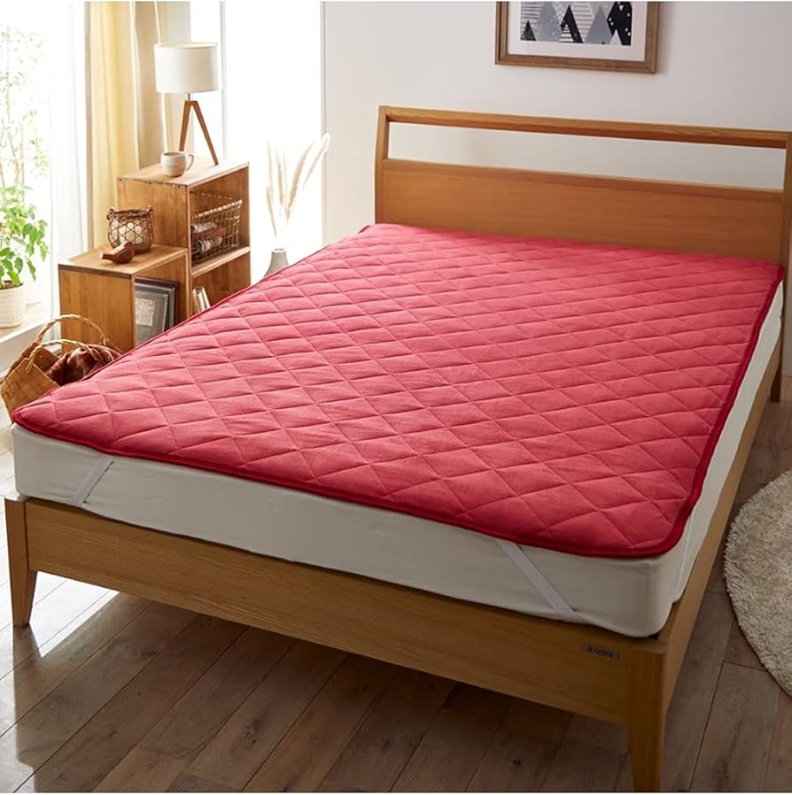 赤のシングルベッド