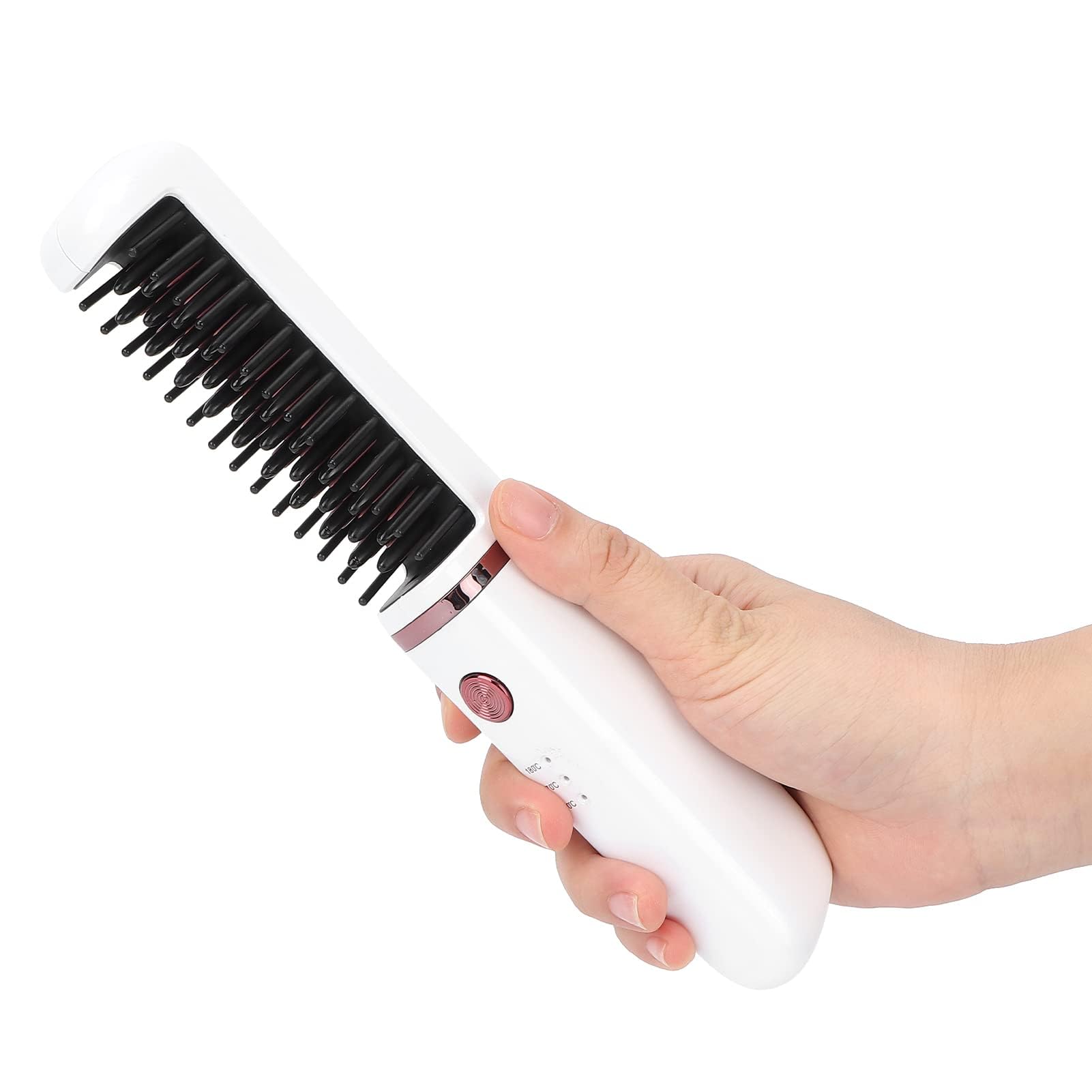 Mini Spazzola per Lisciare i Capelli Wireless con 3 Livelli di Temperatura Regolabili, Portatile e Ricaricabile