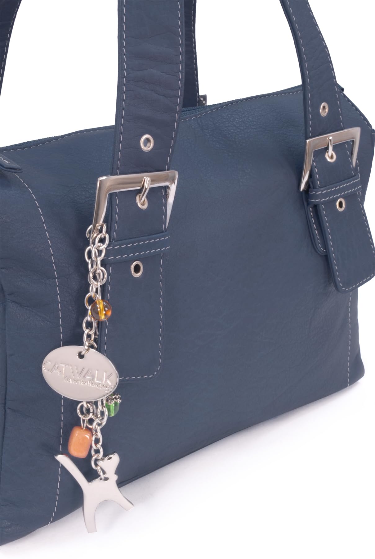 Catwalk Collection Handbags – Bolso de Hombro de Piel – Mediano Bolso con Asa de Mano para Mujer – Jane