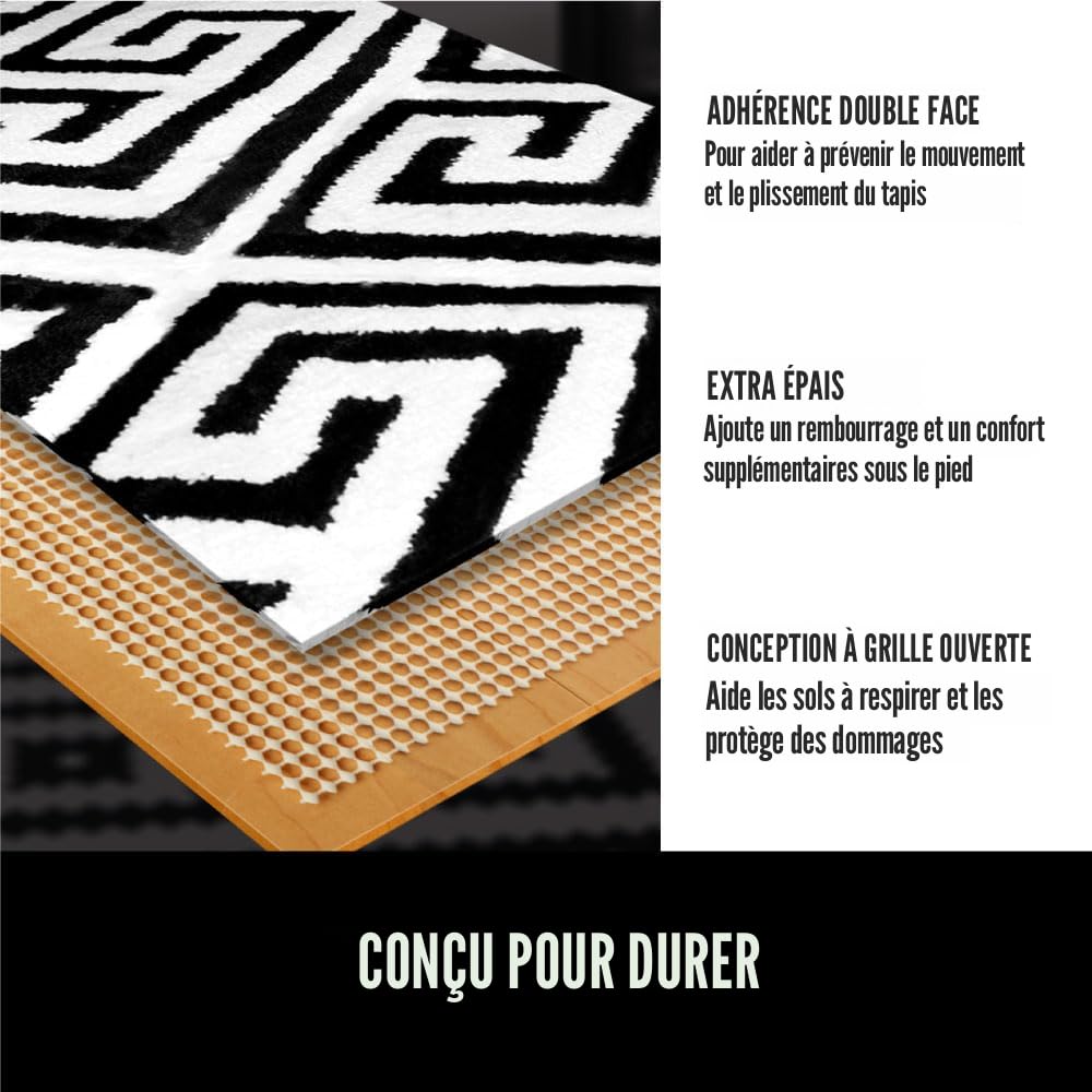 Tapis Antidérapants 7x10 Pieds - Coussinet Extra Épais Pour Planchers Durs