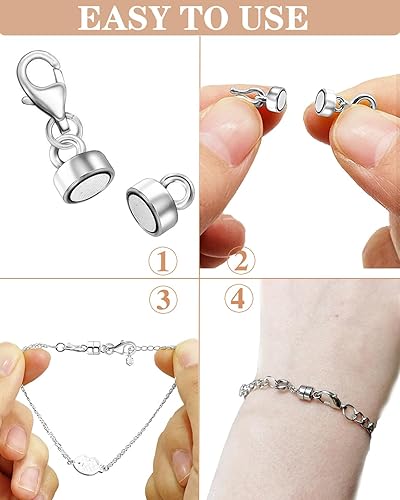 Miniatura 10 de Dailyacc Cierres y cierres magnéticos de collar cierres extensores de pulsera redondos para fabricación de joyas