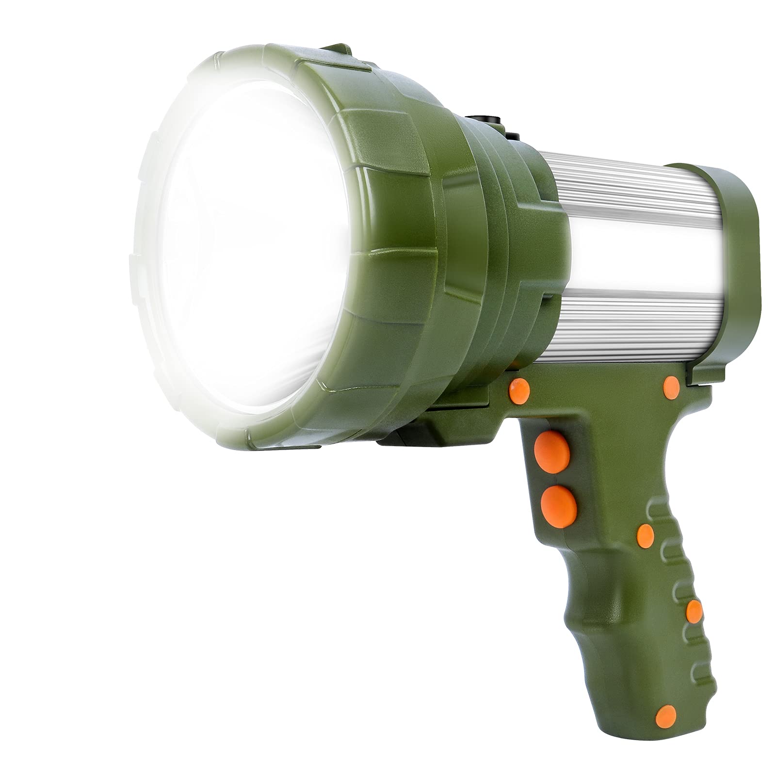 YBQZ Torcia LED Ricaricabile, Torcia Alta Potenza 15000 Lúmenes 10000mAH 6 Modalità Torcia Lanterna IPX4 Impermeabile Lampada Emergenza Portatile per Campeggio Caccia Riparazione Ciclismo Escursioni