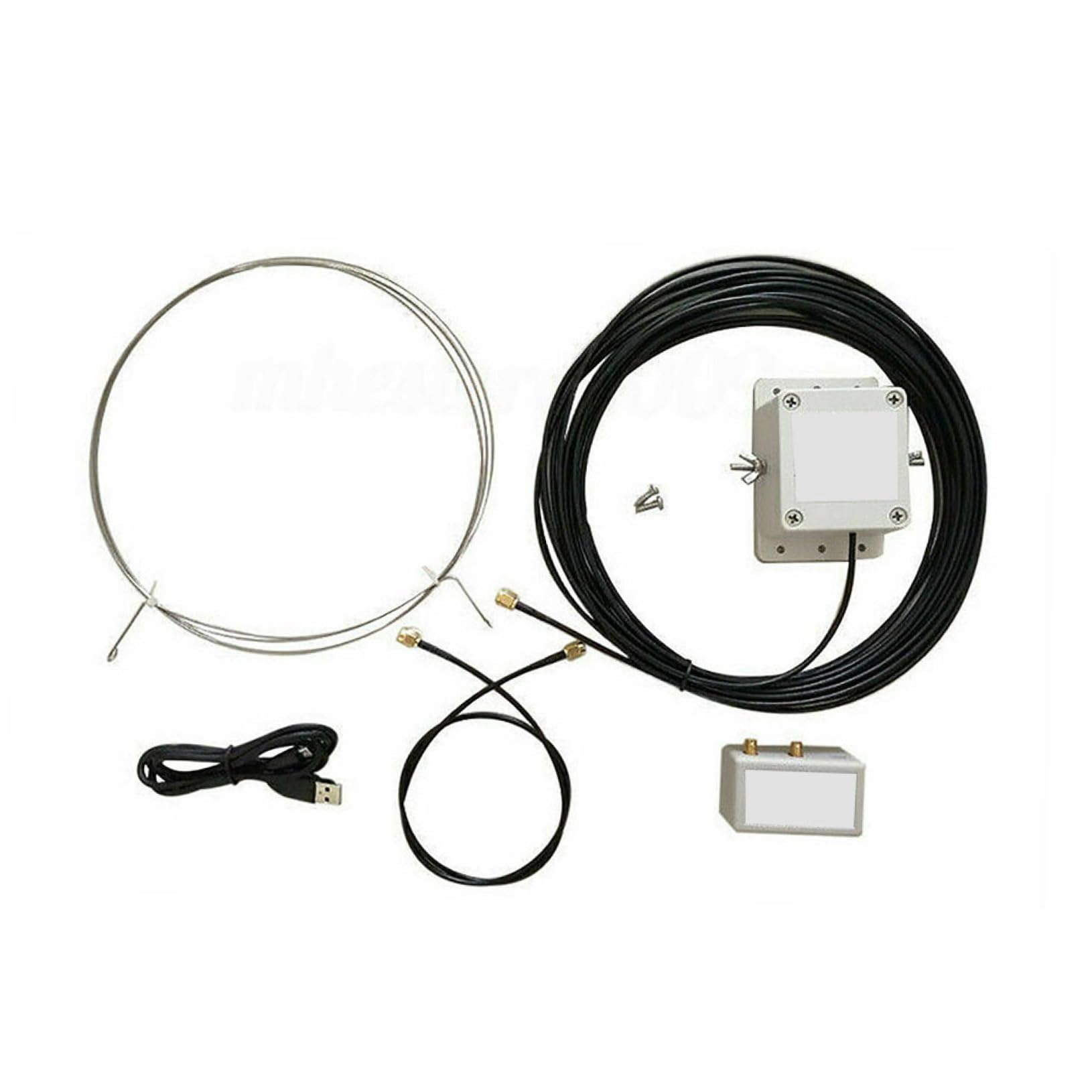 Lurrose Antenne Mla-30 Active à Faible Bruit en Plastique Motif de 8 pour Réception Ondes Moyennes, D'interférences pour Balcon ou Toit