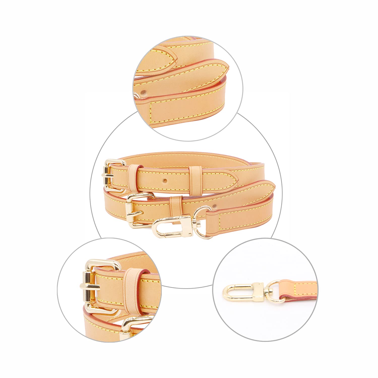 Speedy Schulterriemen Einstellbar Schulterriemen für Taschen Shoulder Strap Shift Srossbody Leather Strap Replacement (Vachetta Strap)