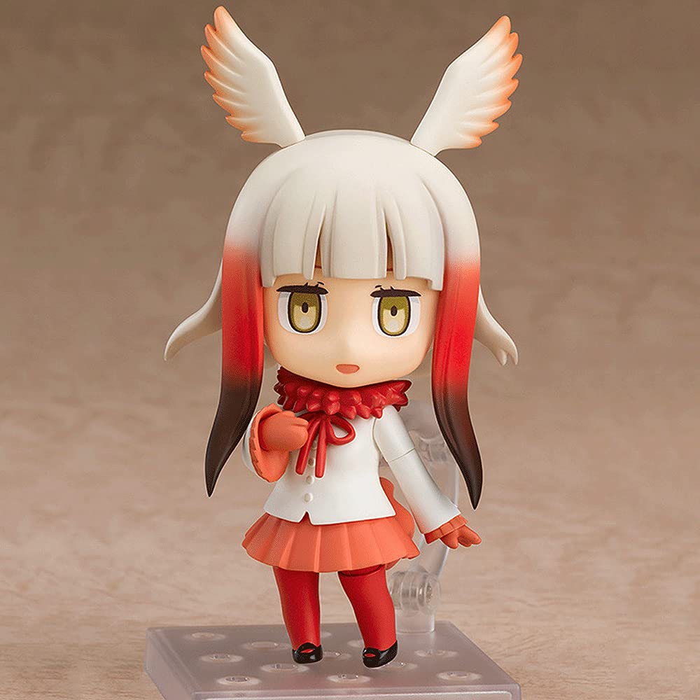 zhaotuoqp Movable Nendoroid Nipponia nippon figure, the figure is from the animation Beast Girl Zoo, standing posture is 3.9 inches high, figure made of PVC material, including accessories and base