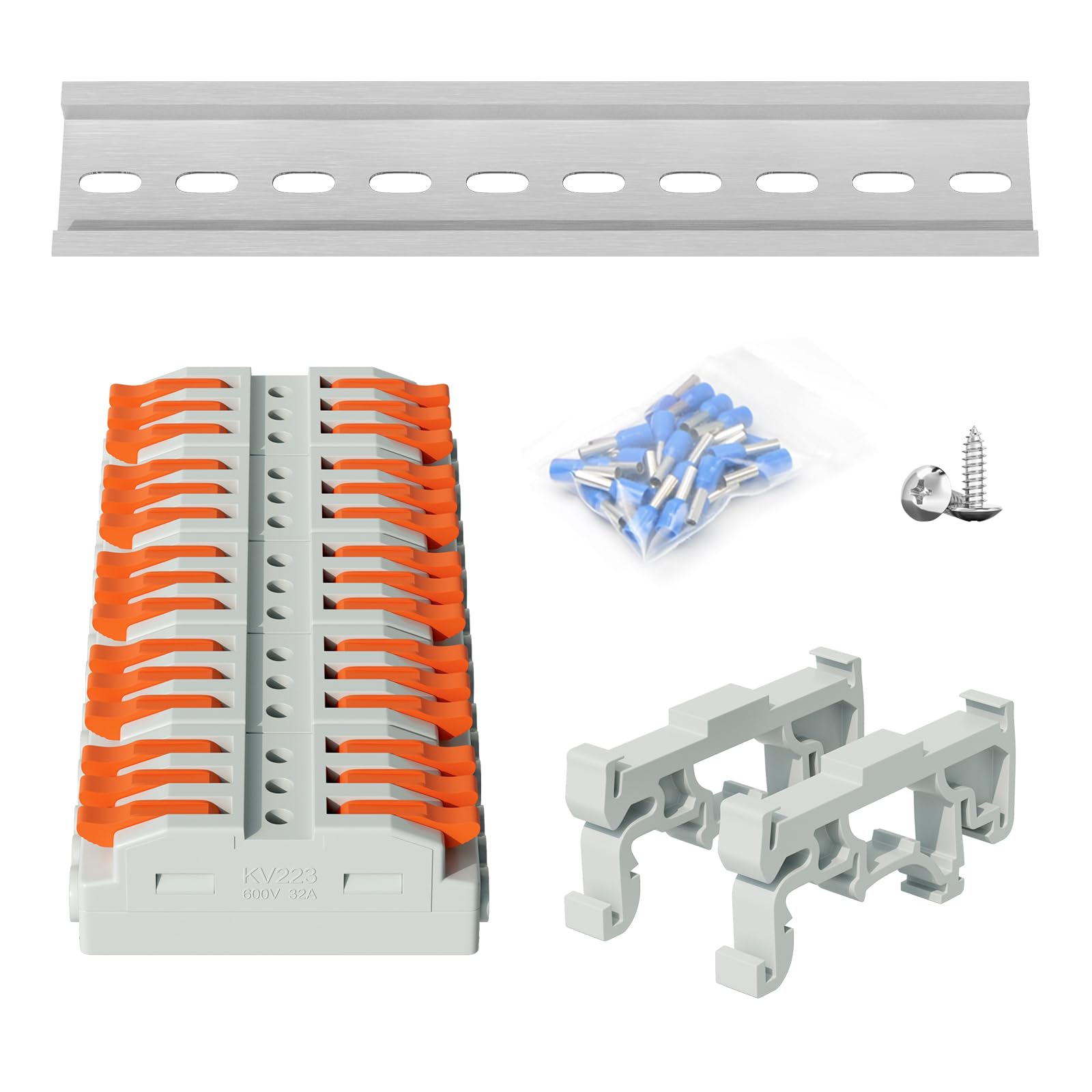 Rail Terminal Blocks - Industrial Voltage Connectors -15