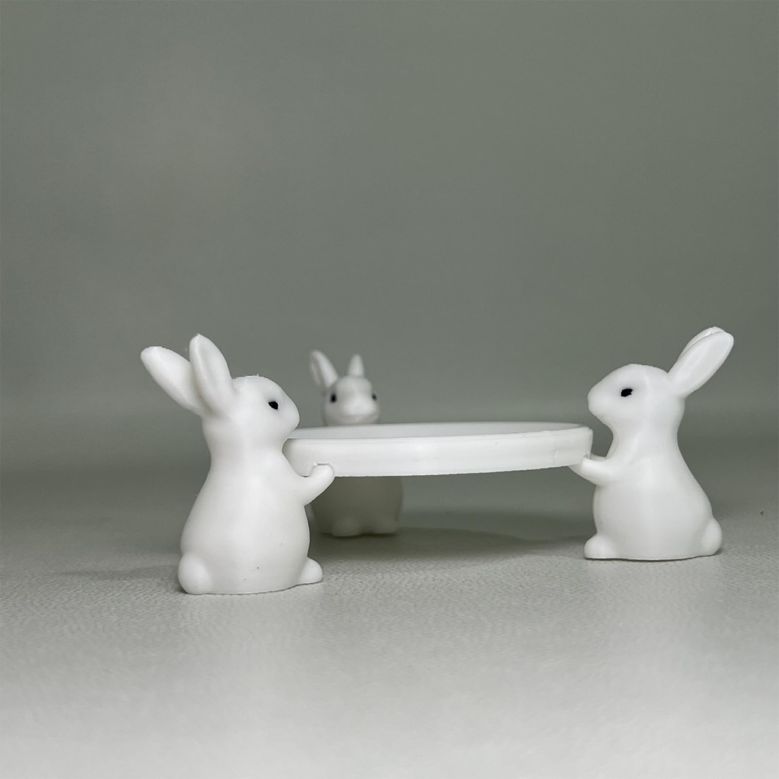 Alzata per torta a forma di coniglietto pasquale, design, 9,7 x 8,3 x 4 cm, supporto in ceramica per torte, e per organizzare gioielli o piccoli oggetti