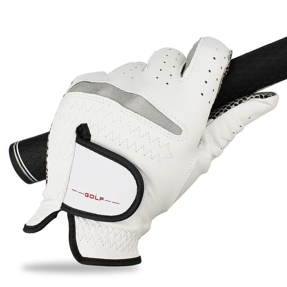 Guanti Golf 6. PCS. Guanti da golf uomo Morbido traspirante in vera pelle in antiscivolo Drop-resist Drop