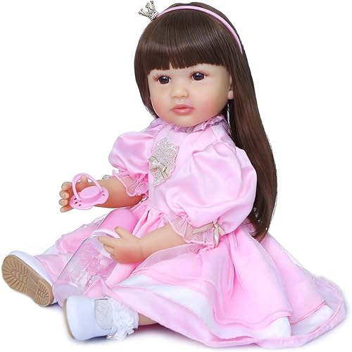 RXDOLL Muñecas Reborn de silicona de 22 pulgadas de cuerpo completo, impermeables, pesadas, recién nacidas, muñecas de bebé recién nacidas, hermoso