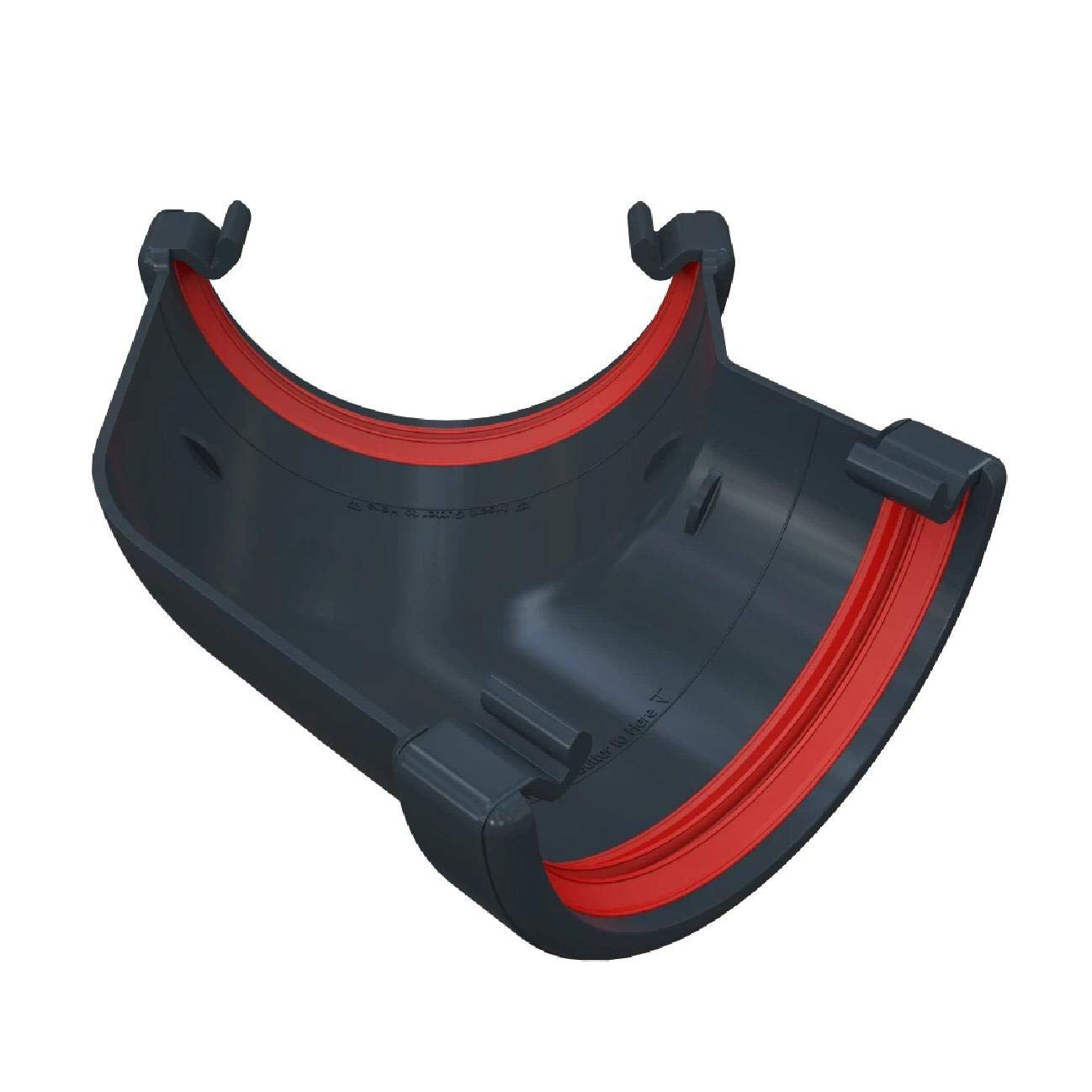 Freeflow Anthracite Grey Round Gutter 135 Degree Angle Joint, 112Mm Rain Water Systems