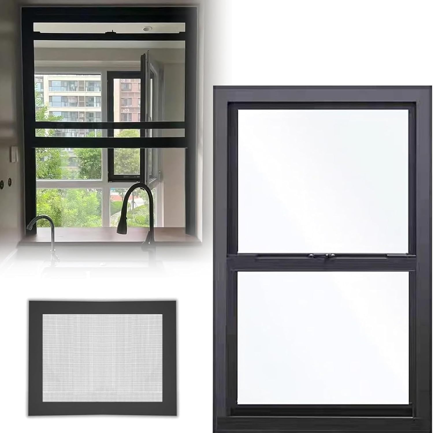 JKGHK Ventilation Shed Window, Lockable Mobile Home Windows, Sliding Window Vertical Aluminum Frame Windows, Pull Up and Down Kitchen Food Delivery Port(WxH 10x23 in/25x58cm)