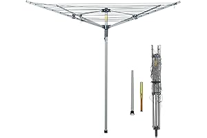 Collapsible Outdoor Umbrella Clothesline for Efficient Drying