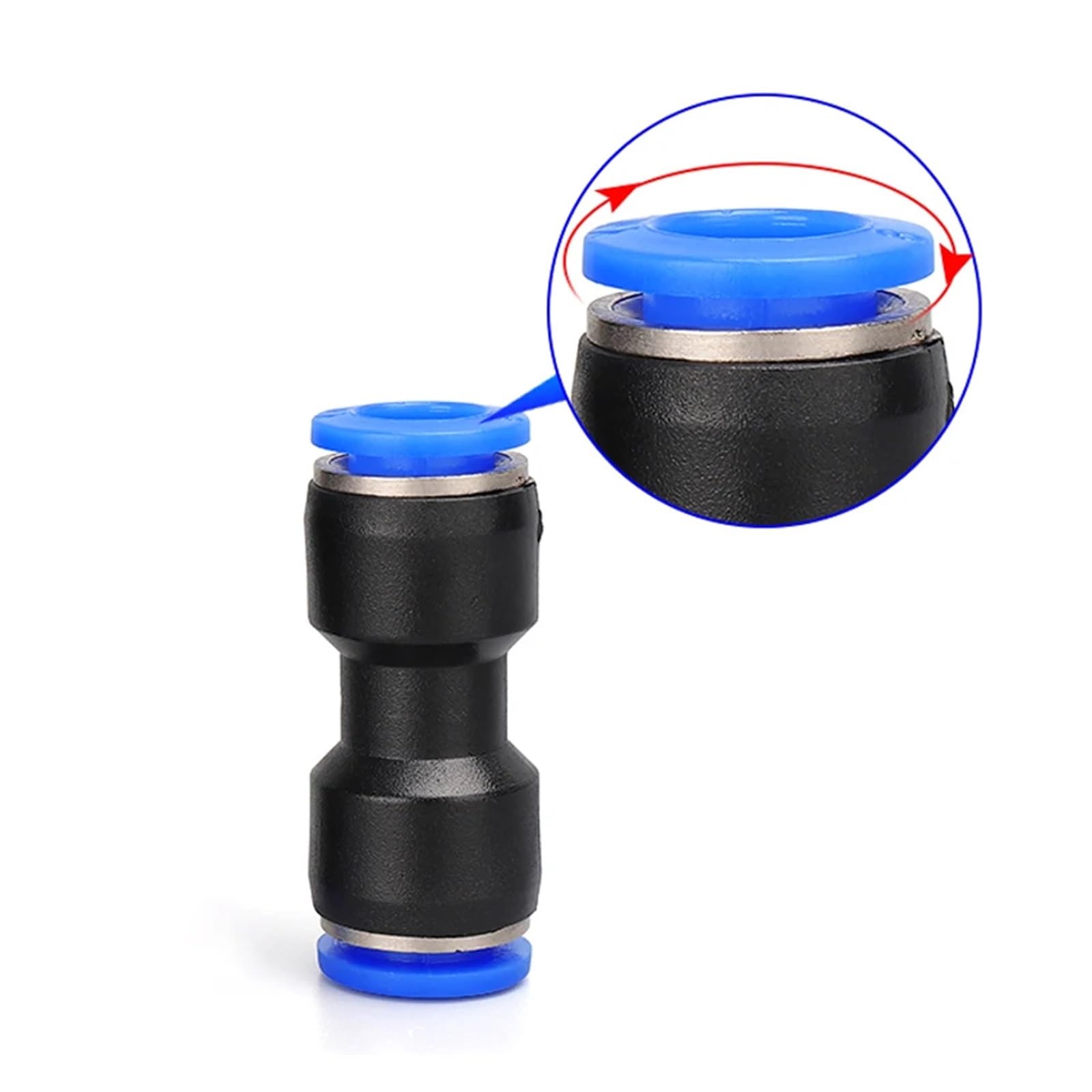 RAHBI Conector de tubo de 2 vías de PU, conector neumático de plástico de 4mm, 6mm y 8mm, accesorios de bloqueo de deslizamiento rápido, 100 Uds., 50 Uds. leisurely (Size : OD 12mm(100PCS))
