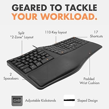 キーボード Ergonomic Keyboard for Business Microsoft Ergonomic Keyboard for Business - Wired Black