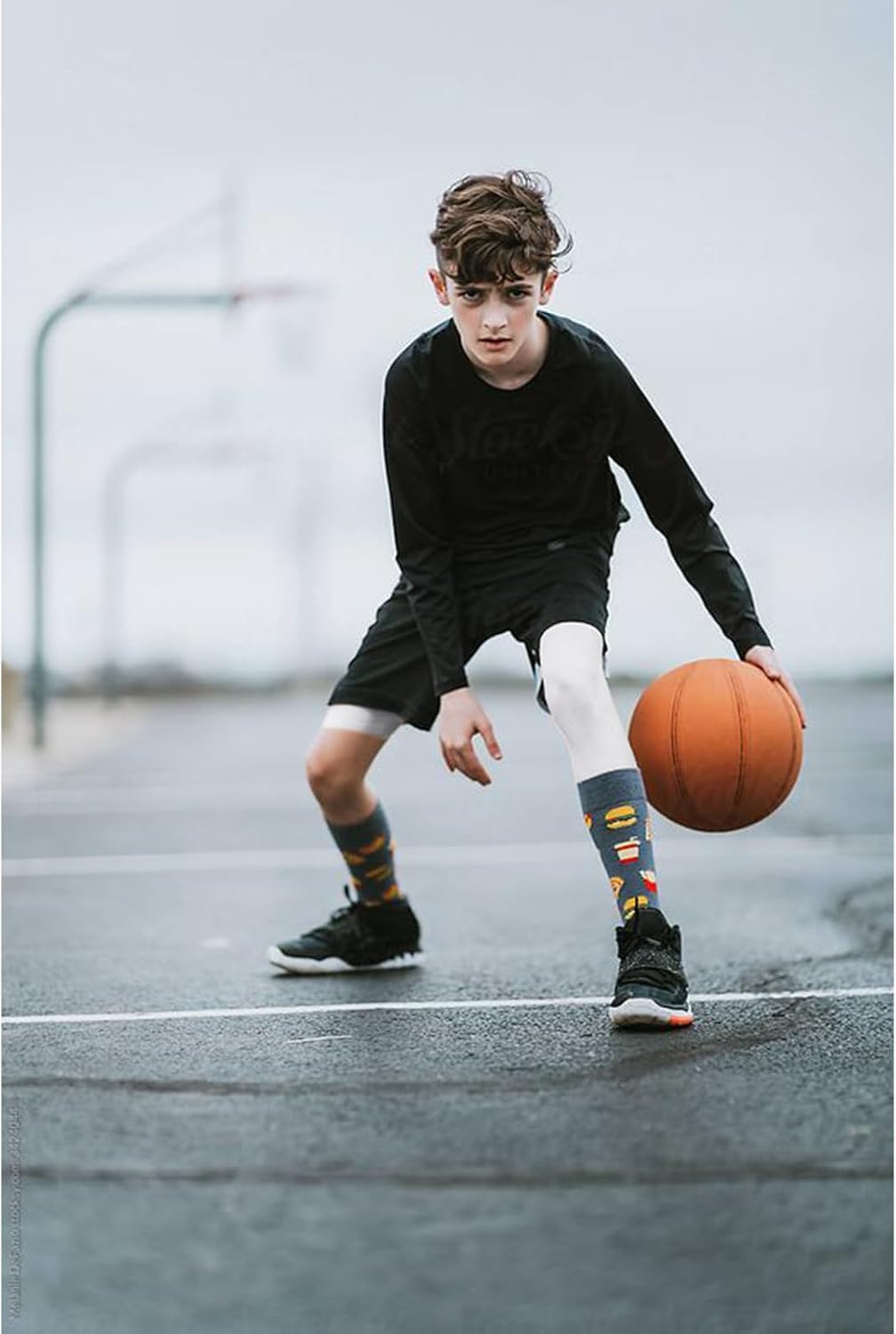 OEBLD Single Leg 3/4 Compression Tights, Unisex Sports Compression Pants, Basketball Leg Sleeves