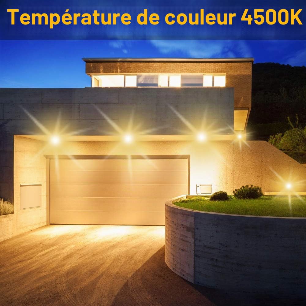 Paquet de 2 Projecteurs 12V-24V DC, Projecteur LED Spot Exterieur 50W, Projecteur Etanche IP66 pour Jardin Extérieur,Jardin, Garage/Atelier,Patio