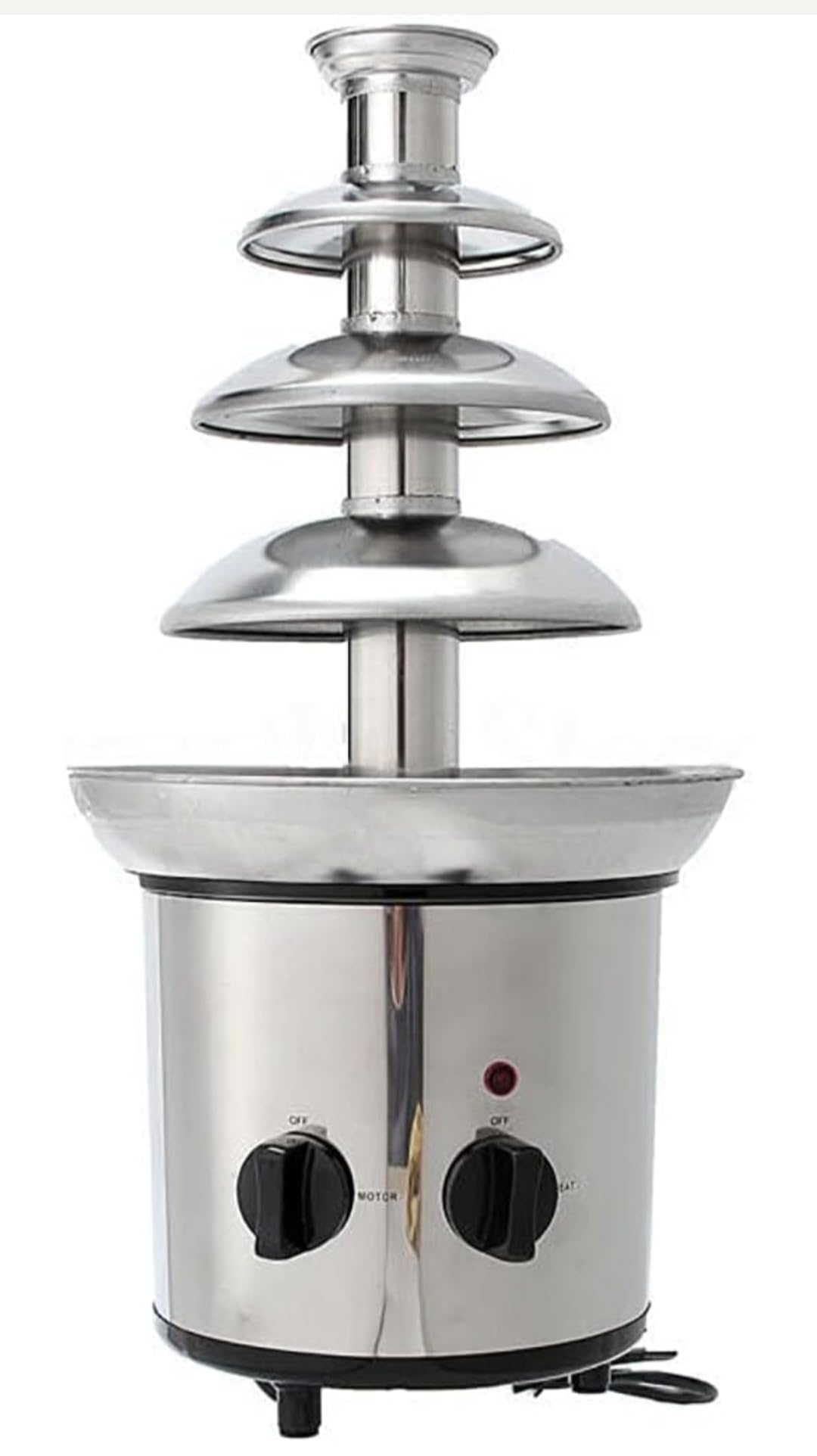 KHUSHI UDYOG-PNQ Electric Chocolate Fountain, 3-Tier, 56 cm Height, Black, Fondue Melting Tower-image-25